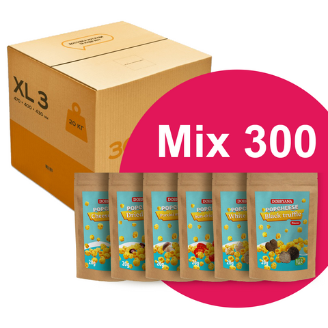 MIX 300 pcs - 6 FLAVOR PACKAGE - POPCHEESE Dobryana