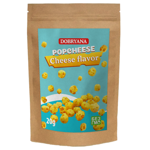 POPCHEESE Cheese flavor Dobryana 20g. Min. order quantity 12 pcs